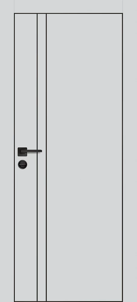 Фото Межкомнатная дверь PX-20  черная кромка с 4-х ст. Сапфир матовый