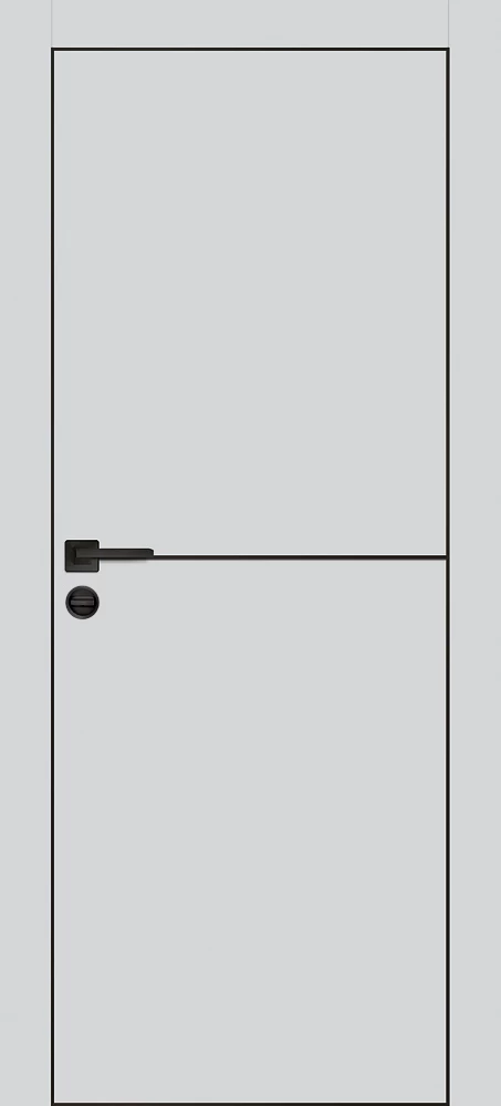 Фото Межкомнатная дверь PX-19 черная кромка с 4-х ст. Сапфир матовый