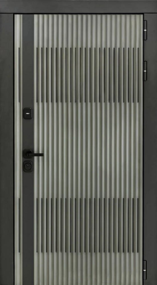 Входная дверь ДвериПРО Elfy Алиса (16мм, ПВХ ясень белый, зеркало) DPRO196449 внешняя сторона