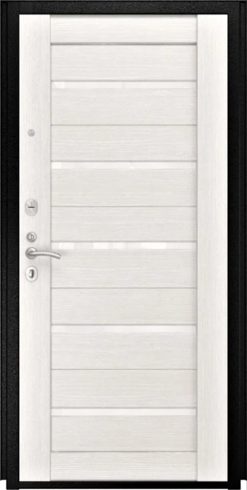 Входная дверь ДвериПРО Модель L-49 СБ-1 (лак. белое, 16мм, беленый дуб) DPRO197036 внутренняя сторона