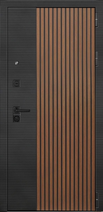 Входная дверь Модель L - 48 Фараон-2 (16мм, светлый мореный дуб) внешняя сторона